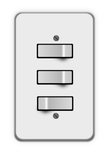 Trois interrupteurs électriques