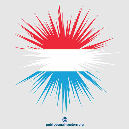 Forma da explosão da bandeira de Luxembourg