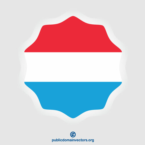 Autocollant de drapeau luxembourgeois