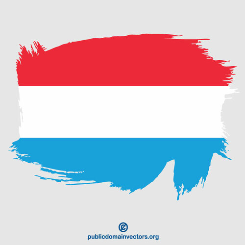 Drapeau national luxembourgeois peint