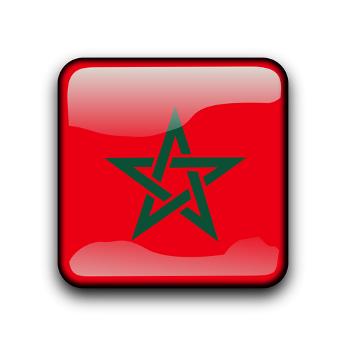 Marocko vektor flagga knappen