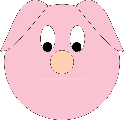 Sad piggy vector illustration