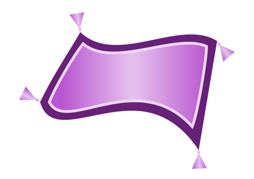 Vector clip art of purple magic carpet