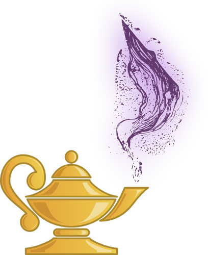 Golden magic lamp