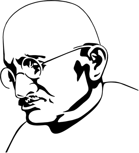 Retrato de Mahatma Gandhi