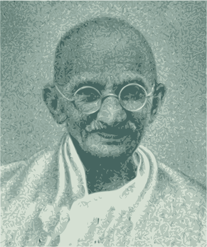 Vektortegning av portrett av Mahatma Gandhi