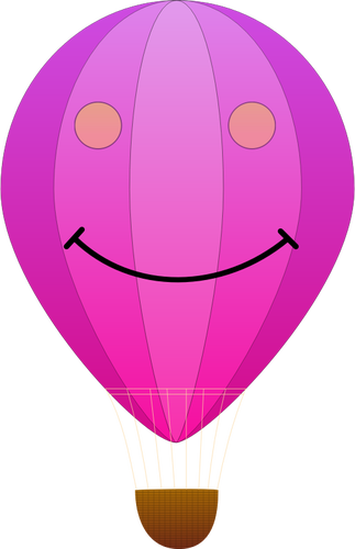 微笑着粉红色的气球矢量图像
