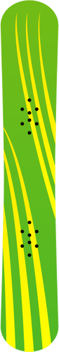 緑と黄色のスノーボード ベクトル クリップ アート