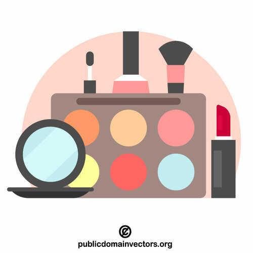 Makeup kit vector clip art