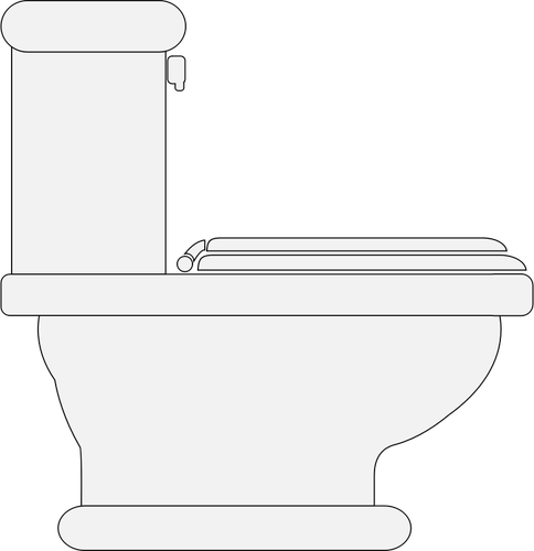 Sedile WC chiuso ClipArt vettoriali