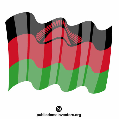 Malawi waving flag