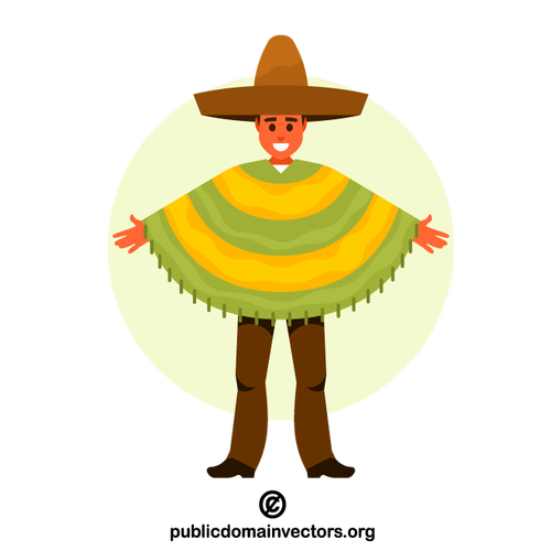 Hombre vestido con ropa mexicana