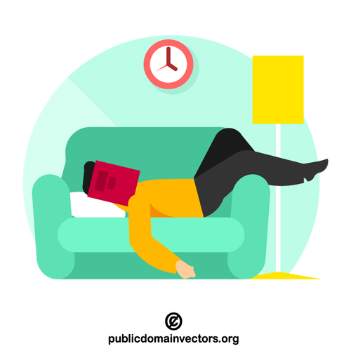 Man sleeping on a sofa