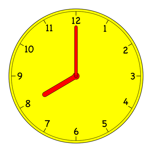 Analogue clock vector clip art