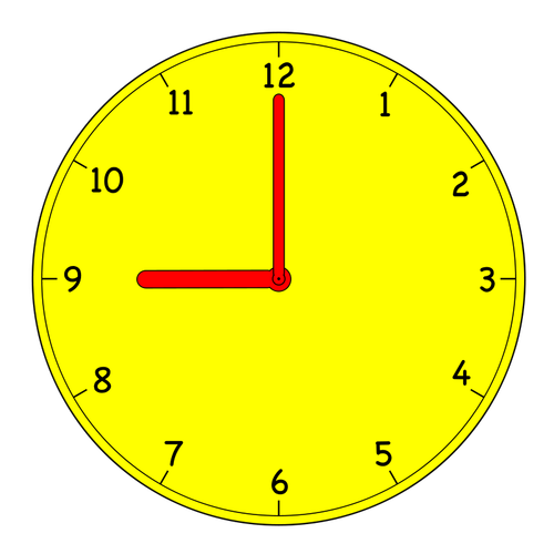 Dibujo vectorial de reloj analógico