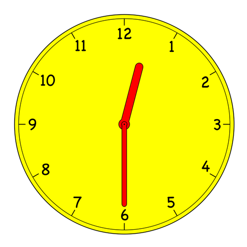 Analogue clock vector graphics