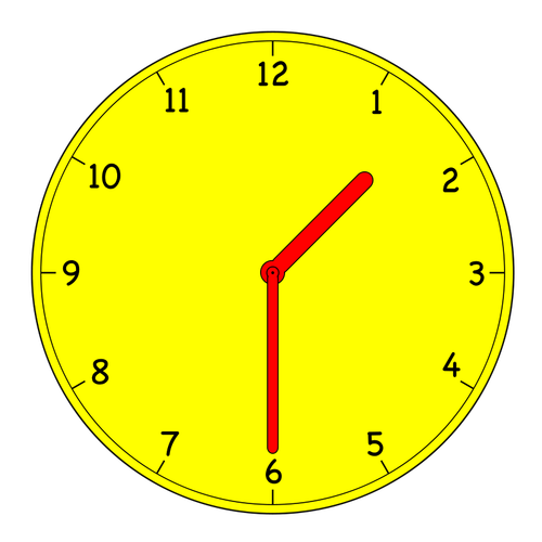 Dibujo vectorial de reloj analógico