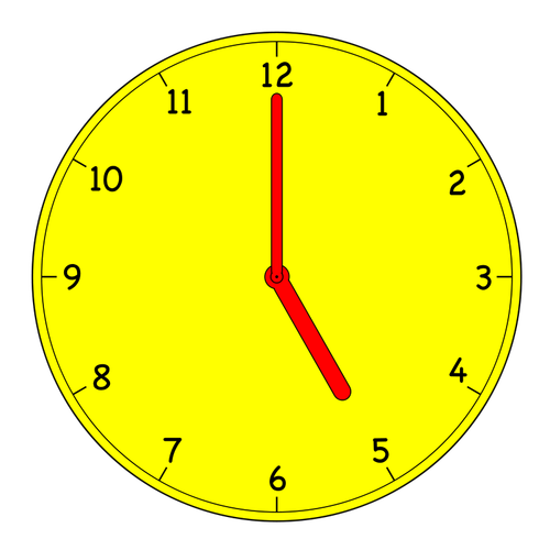 アナログ時計ベクトル画像