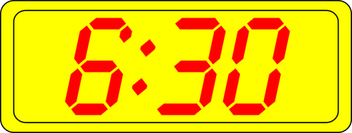 Digital clock display vector drawing