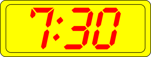 Digital clock display vector clip art