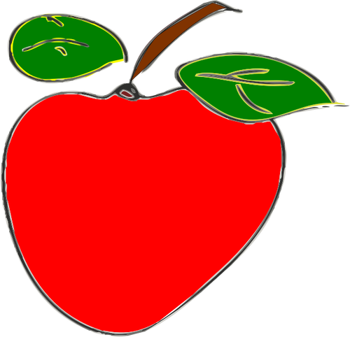 Vector Illustrasjon av merkelig formede apple