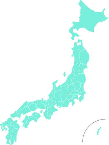 Blaue Karte von Japan