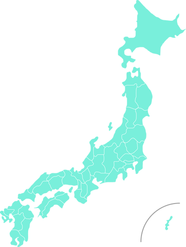 Mapa azul do Japão