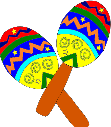 Färgglada maracas