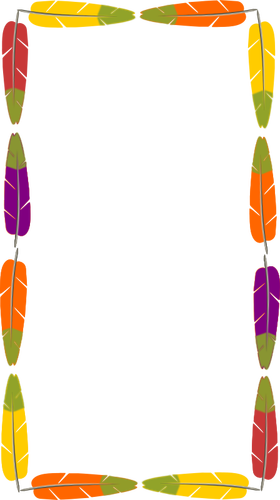 Dessin du cadre, faite de plumes d