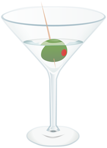 Pahar de Martini cocktail vector grafic