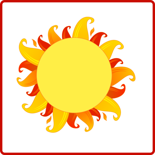 Gráficos de vector de icono de sol ardientes