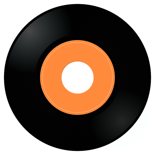 Gramophone record vector image