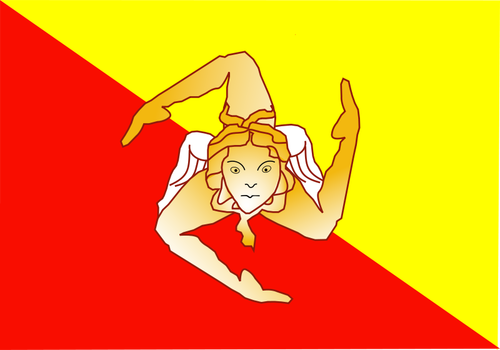 Siciliaanse vlag vector afbeelding