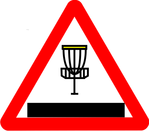 डिस्क गोल्फ roadsign वेक्टर छवि