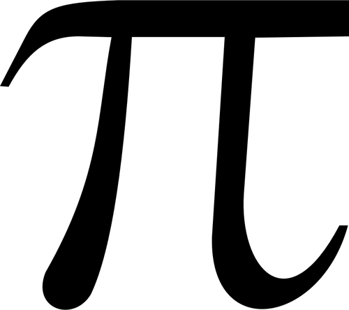 Illustration vectorielle de symbole pi maths