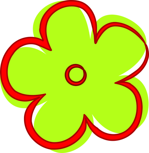 Cartoon groene bloem vector afbeelding