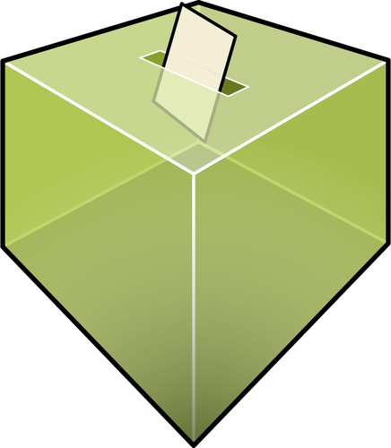 Transparente elección votación ilustración del vector de caja