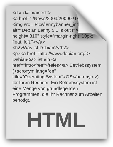 Значок документа HTML