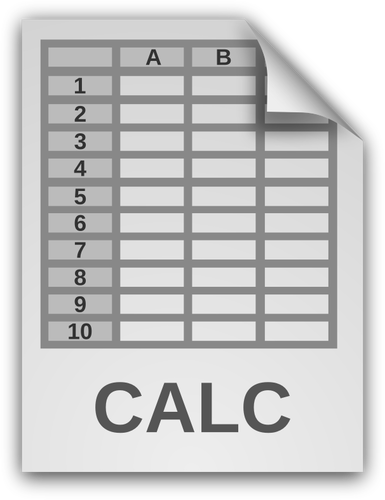 Icône de document feuille de calcul