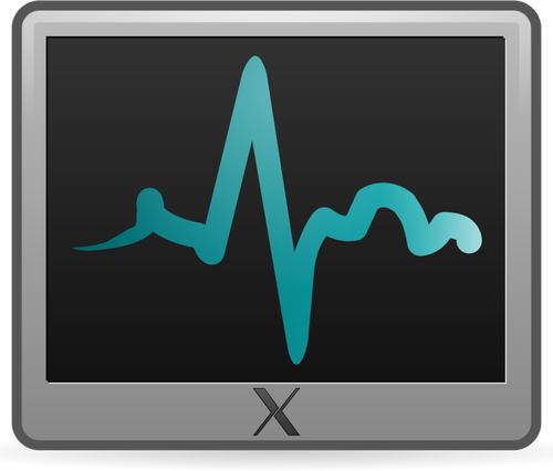 Vector tekening van heartbeat beeldscherm