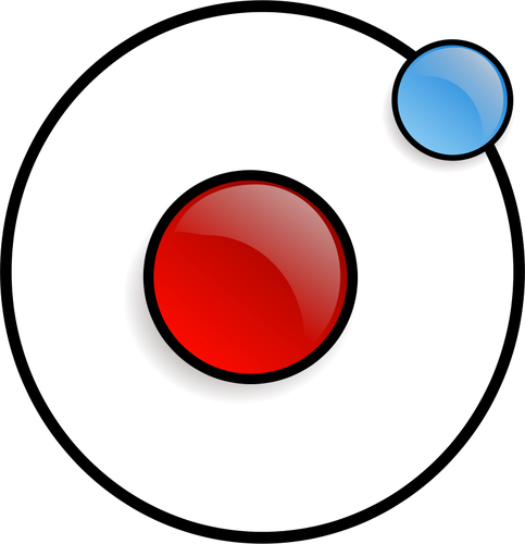 Vector afbeelding van een atoom