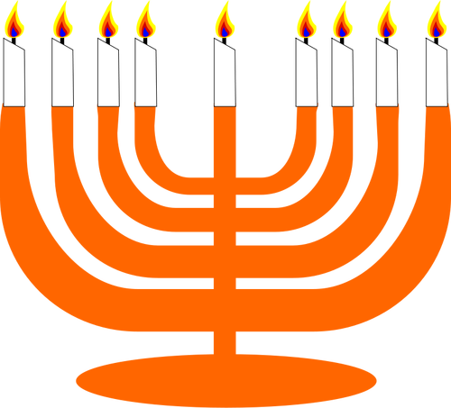 Gambar vektor Menorah untuk Hanukkah