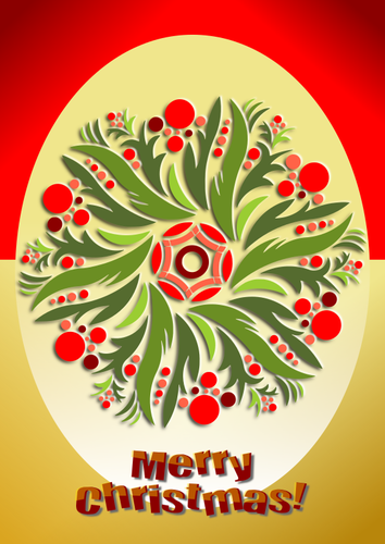 Affiche « Joyeux Noël » avec Noël fleurs vector clipart