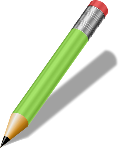 Scharfen grünen Stift Vektor-ClipArt