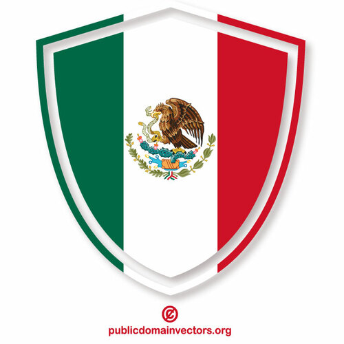 De vlag van Mexico heraldisch embleem