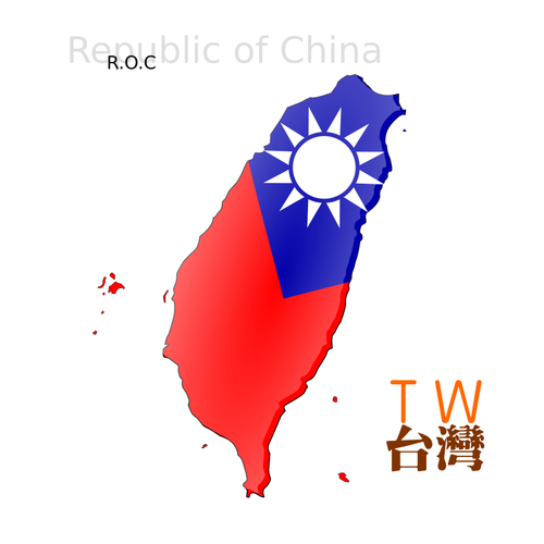 Mapa wektorowa Tajwan