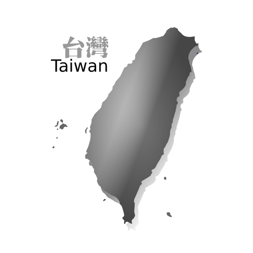 台湾矢量图像的灰度匹配电子地图