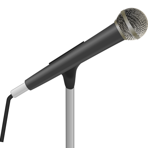 Dessin vectoriel de microphone du haut-parleur