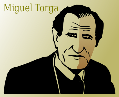 Vectorafbeeldingen portret van Miguel Torga