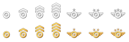 Insignes militaires vector dessin